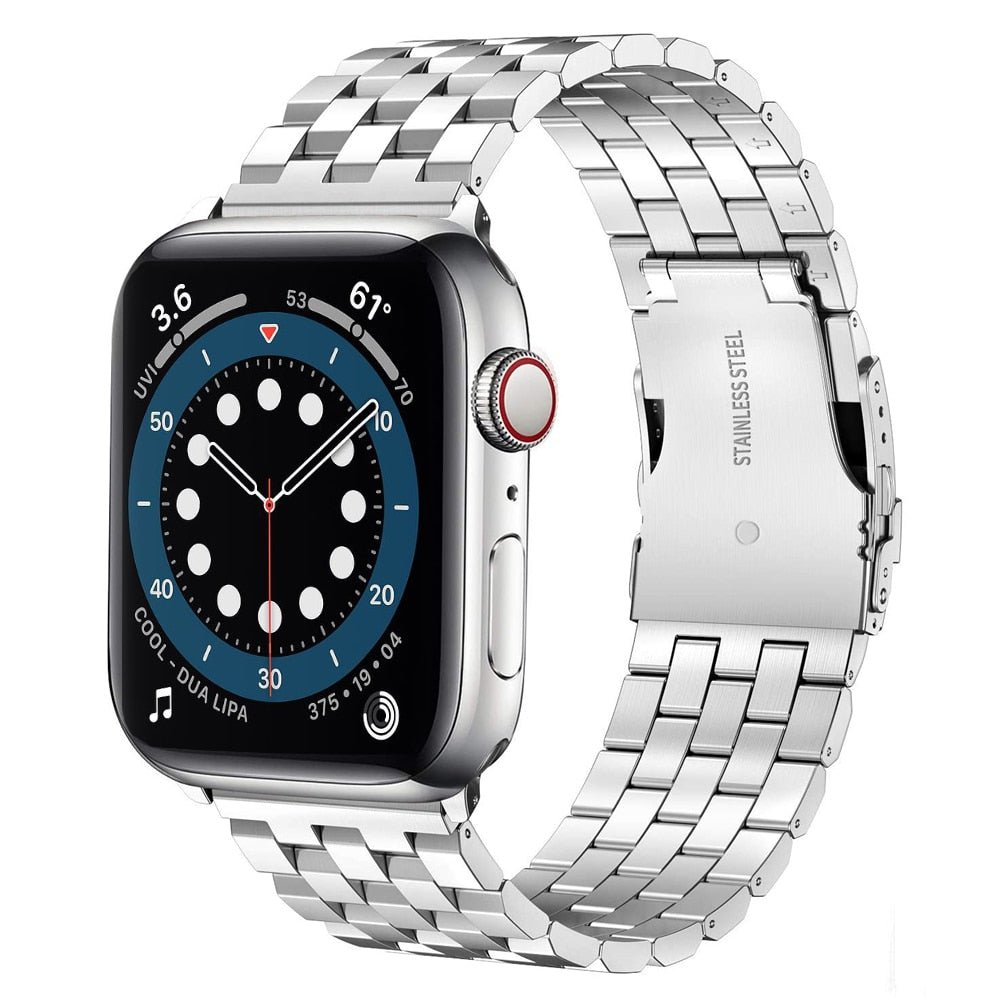 Luxury Metal Strap for Apple Watch Band Ultra 49mm 45mm 41mm 44 40mm Stainless Steel Bracelet 38mm 42 for iWatch 8 7 6 SE 5 4 3