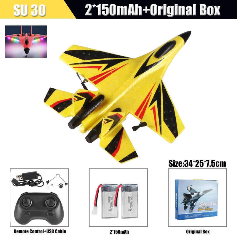 RC Foam Aircraft SU-35 Plane 2.4G Radio Control Glider Remote Control Fighter Plane Glider Airplane Foam Boys Toys for Children