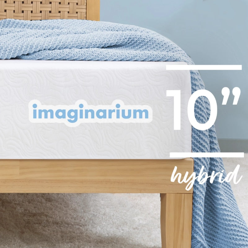 Imaginarium 10&quot; Hybrid of Memory Foam and Coils Mattress with Antimicrobial Treated Cover, Queen bedroom furniture matress