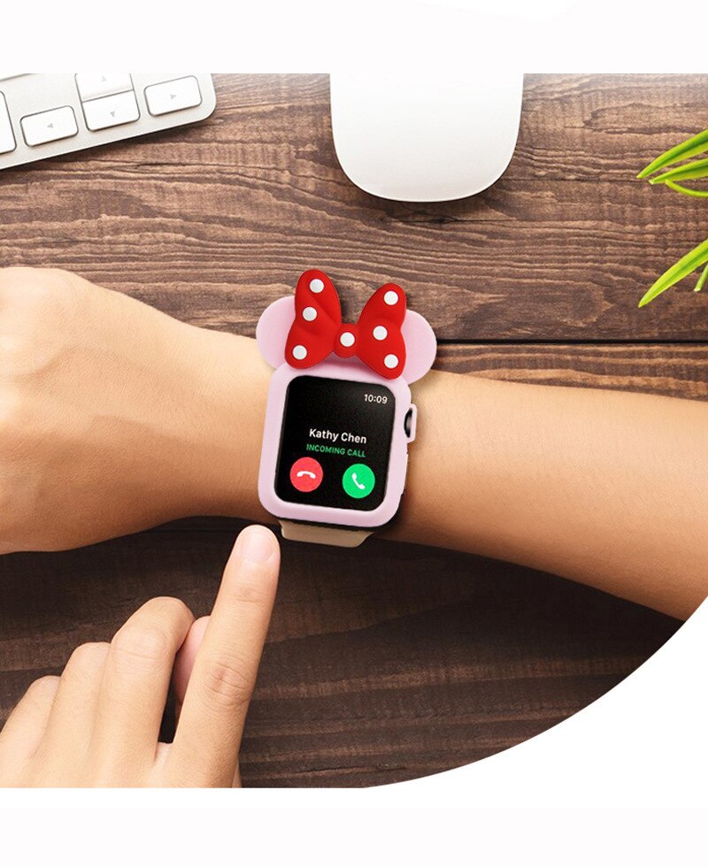 Cartoon Printing Bracelet for Apple Watch Band 44 40 41 45 38 42MM Belt for iWatch Series 7 6 SE 5 4 2 Girls Silicone Cute Strap