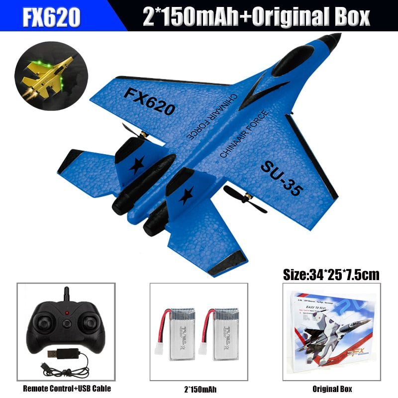 RC Foam Aircraft SU-35 Plane 2.4G Radio Control Glider Remote Control Fighter Plane Glider Airplane Foam Boys Toys for Children