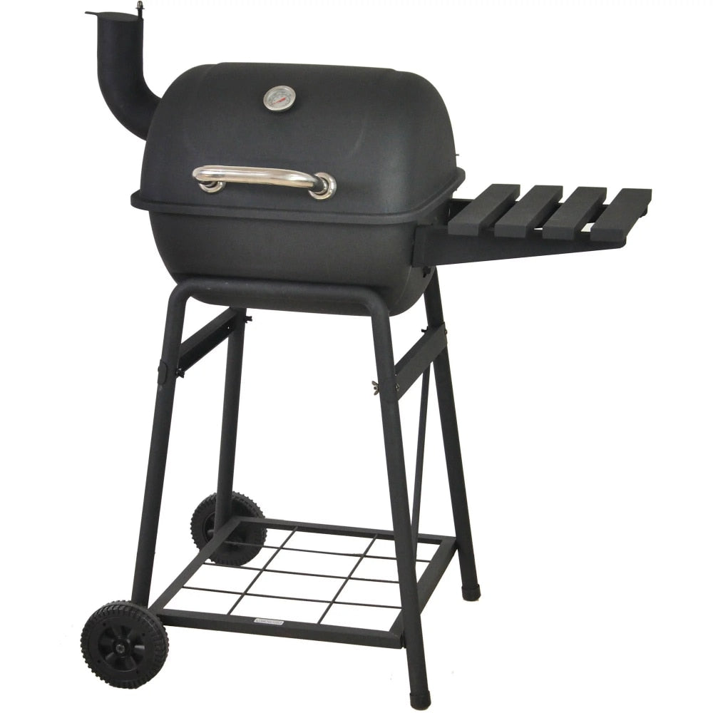 RevoAce 26&quot; Mini Barrel Charcoal Grill with Side Shelf, Black, CBC1760W portable grill