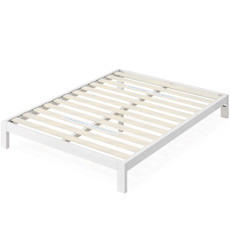 Zinus Arnav 10&quot; White Metal Platform Bed Frame Queen 79.50 X 59.50 X 10.00 Inches Bedframe with Headboard