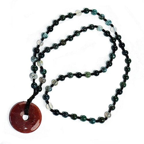 Pink Onyx Pendant Necklace for Women Green Onyx Charms Male Necklaces for Men Couple Pendants Free Shipping Jewelry