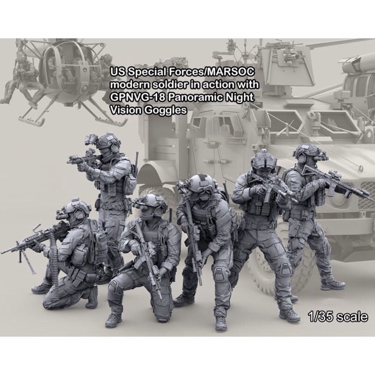 New 1/35 Resin Figures Modern US special forces soldiers 6 man Unassembled Unpainted DIY model gifts for children