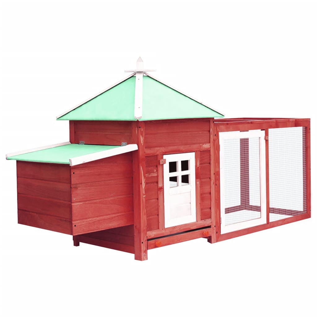 Outdoor Chicken Coop 74.8&quot; x 28.3&quot; x 40.2&quot; (L x W x H) Solid firwood, plywood, galvanized steel