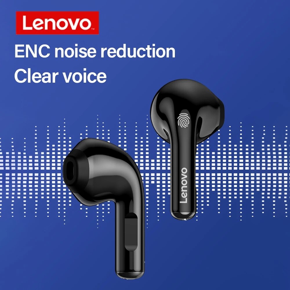 Lenovo LP12 Wireless Bluetooth Earphones Headsets Reduce Noise Waterproof Sweatproof HiFi Music Earbuds Dual Stereo Headphones