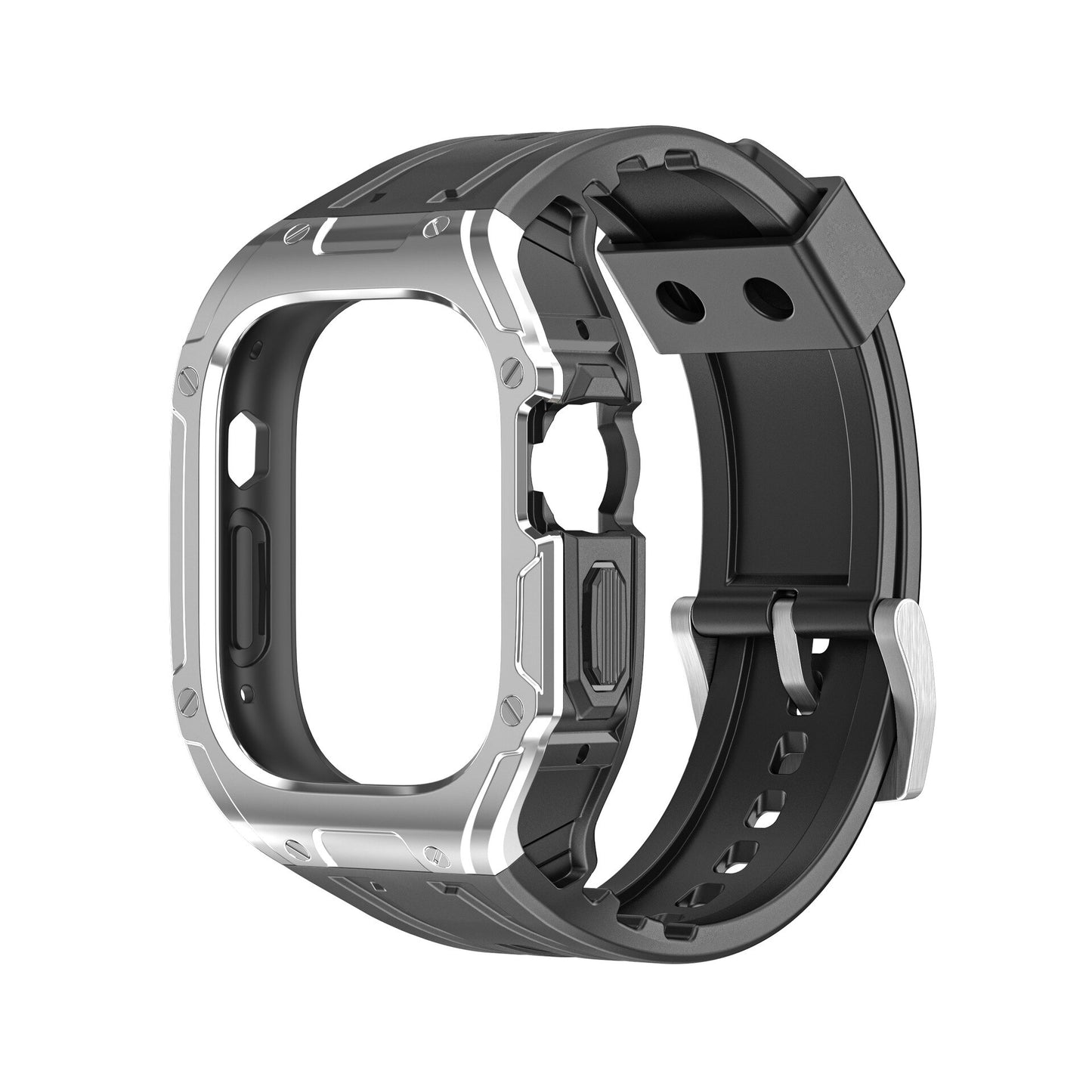 Luxury Sports Band for Apple Watch Ultra 49mm TPU Case Strap for iWatch ultra 49 Modification Kit Full Protective Cover Bracelet