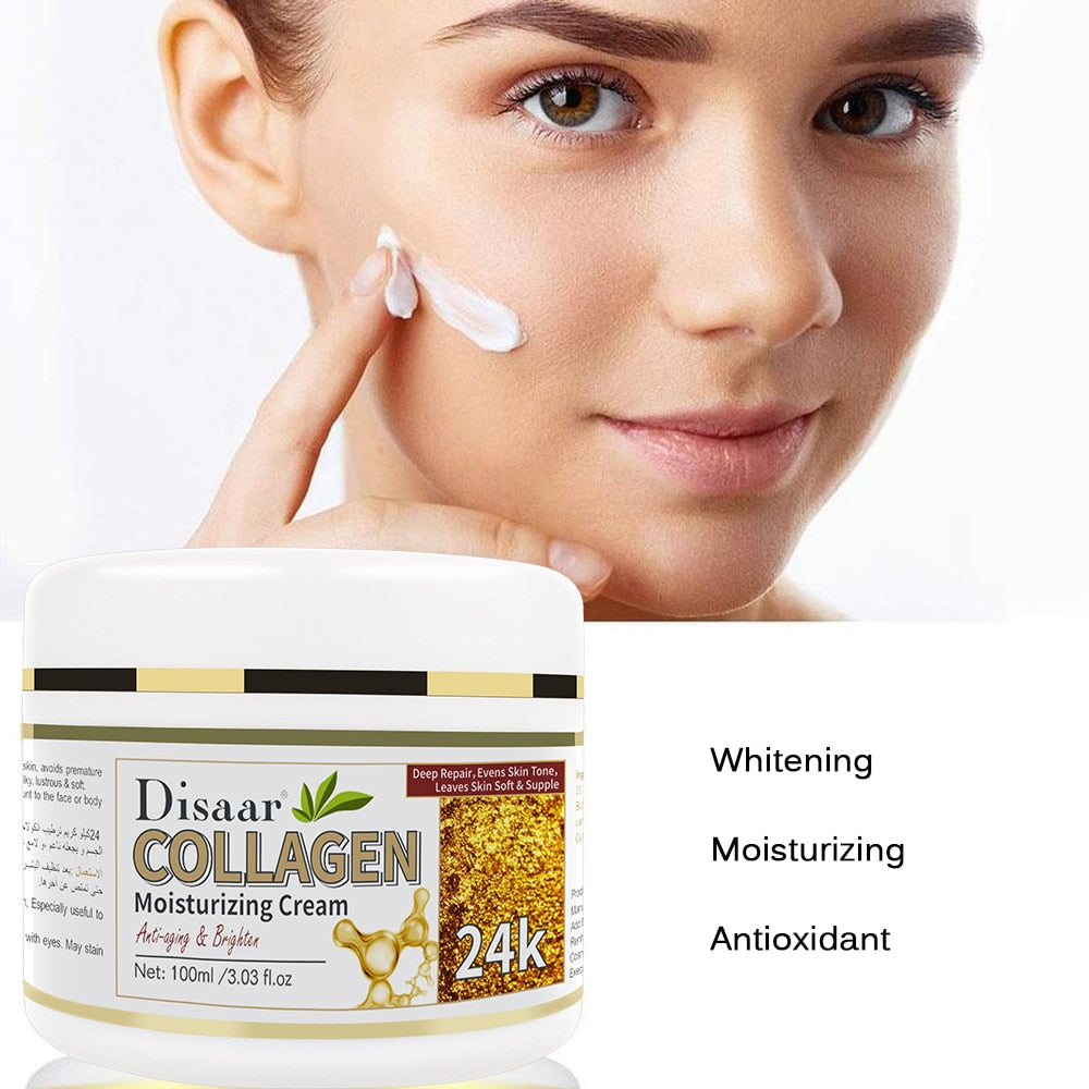 24K Gold Skin Care Sets Nicotinamide Face Serum Collagen Whitening Cream Facial Care Kit Face Mask Korean Face Skincare Product