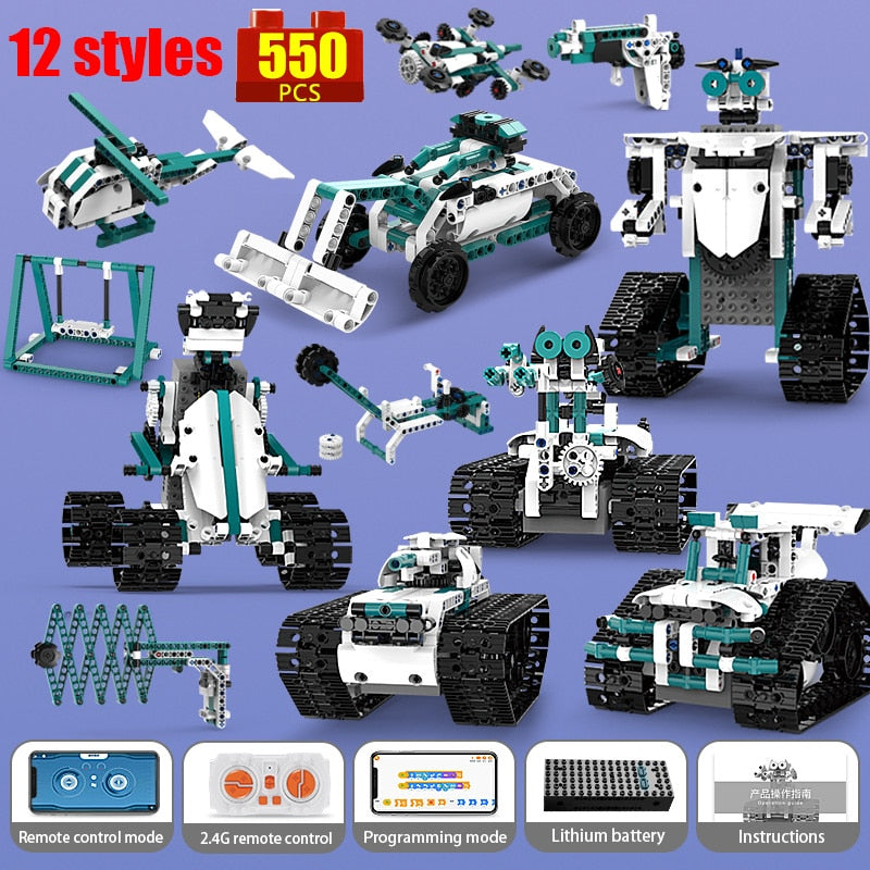 Technical K96152 Intelligent Robot APP Remote Control Bricks Building Blocks Programming Toys For Kids Gift Educational Sets