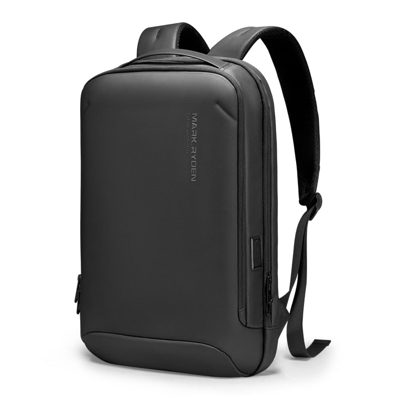 MARK RYDEN Minimalist Backpack Business Hard Shell Front Thin Laptop Backpack Black and Gray(15.6")