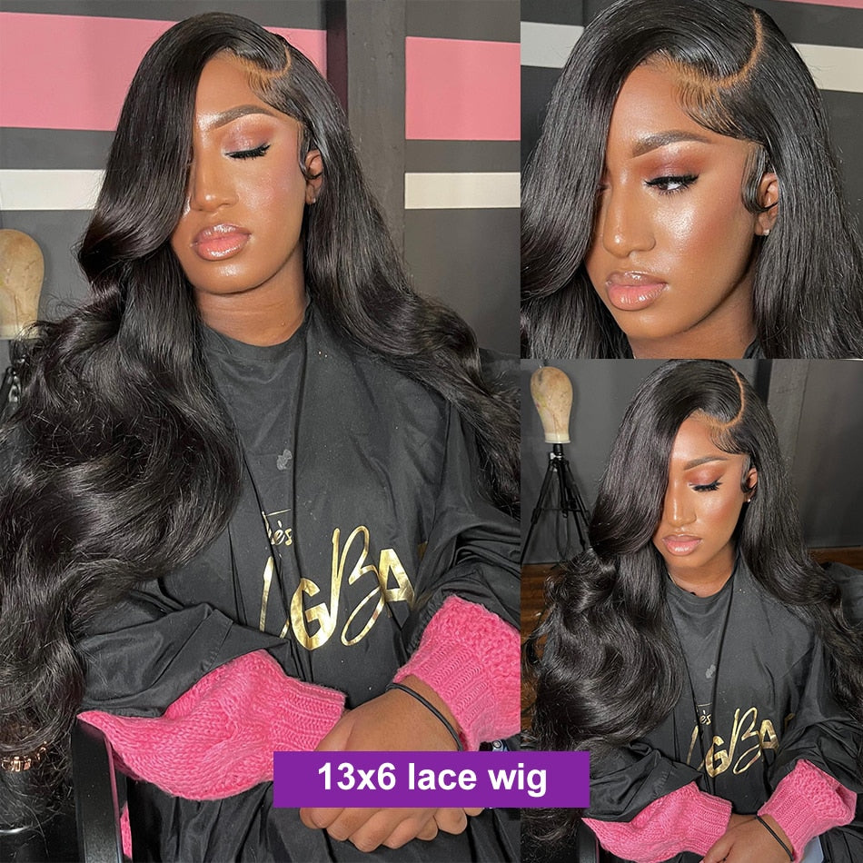 Body Wave 13x4 13x6 Hd Transparen Lace Front Wig 40 Inch Lace Frontal Wig Human Hair Wigs For Women Brazilian Hair Pre Plucked