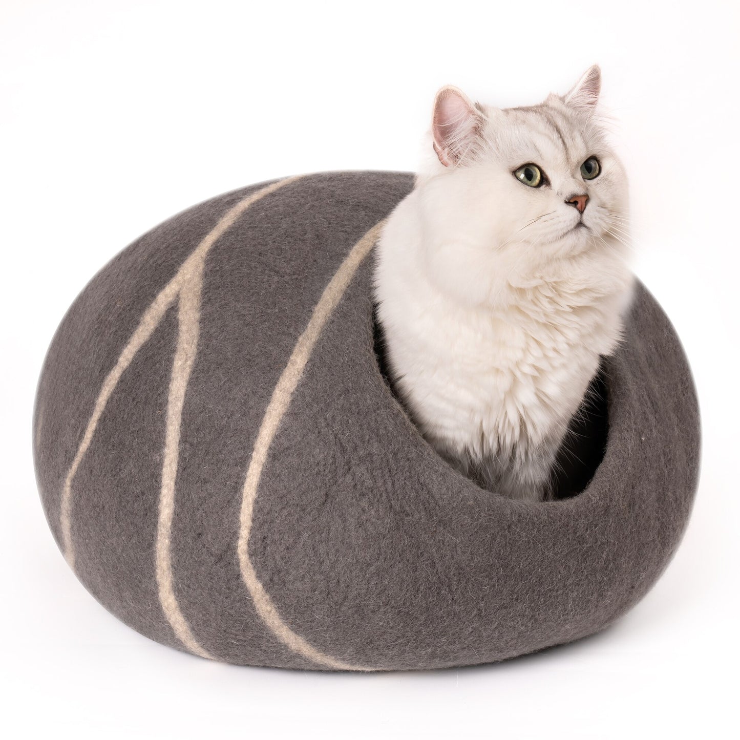 Mewoofun Premium Felt Cat Bed Cave Handmade 100% Merino Super Soft Wool Bed for Cats and Kittens Multi-Color In USA Warehouse