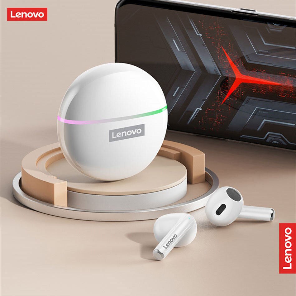 Original Lenovo XT97 TWS Earphones Wireless Bluetooth 5.2 Sport Noise Reduction Headphones Touch Control Colorful Light Earbuds