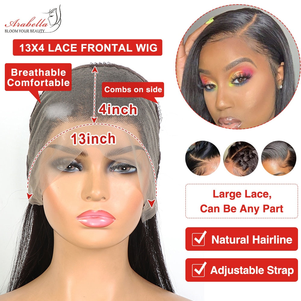 13x4 Lace Wigs Straight Wave Short Pixie Cut Wigs Human Hair Transparent Lace Wig Preplucked Hairline Wigs For Black Women