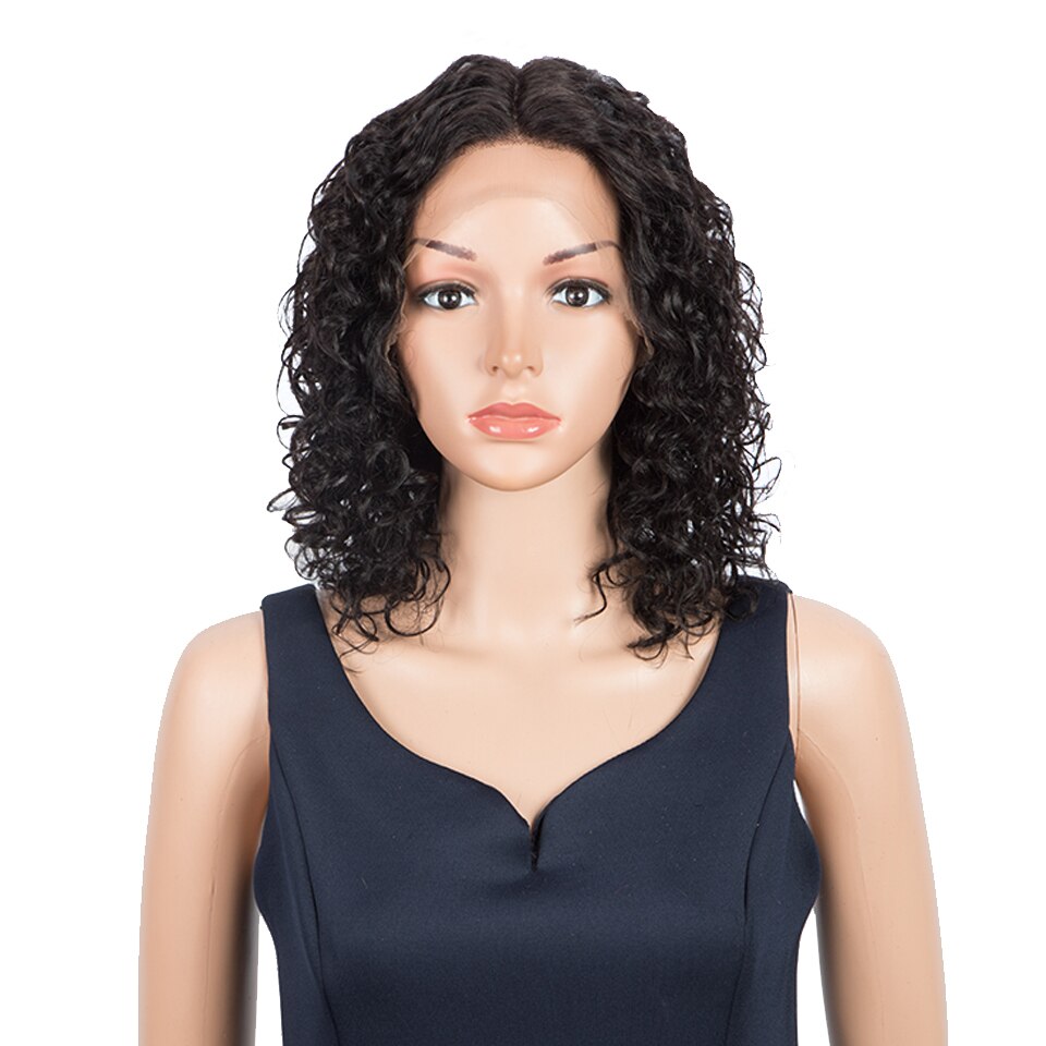 Trueme Curly Lace Front Human Hair Wigs Short Bob Brown Lace Front Wig For Women Colored Brazilian Water Wave Lace Human Wig