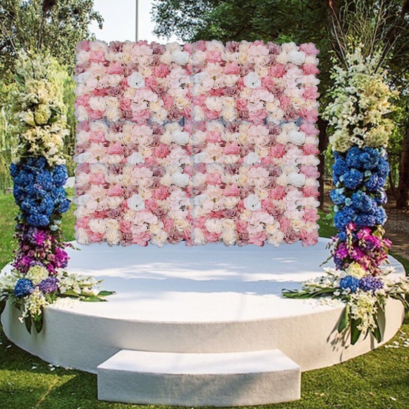 Hot Sale Artificial Flower Wall Panel Backdrop For Photo Background Party Wedding Decor Home Festival Decoration