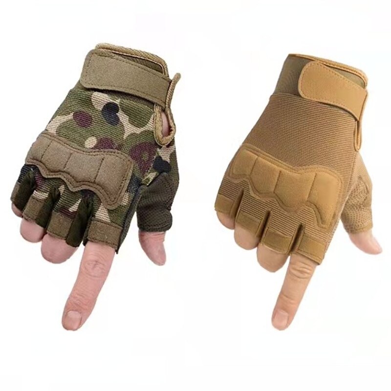 Military Army Shooting Fingerless Gloves Half Finger Men Tactical Gloves Anti-Slip Outdoor Sports Bicycle Riding Fitness Gloves