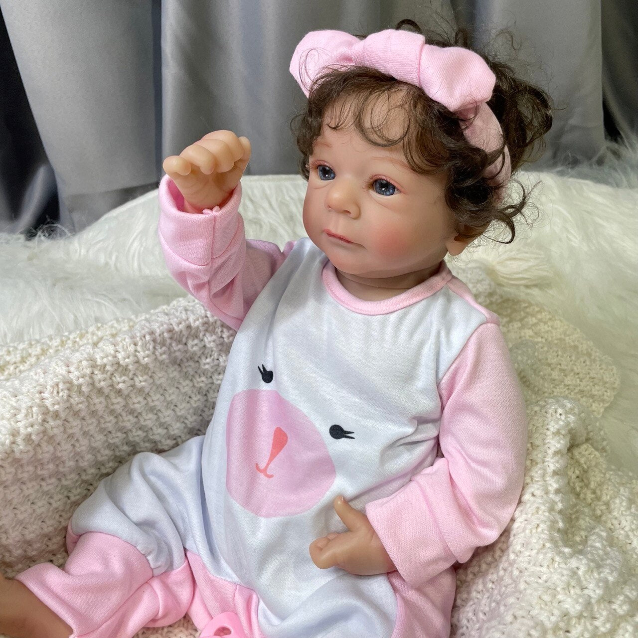 43CM Lifelike Reborn Doll Felicia Baby Reborn Silicone Vinyl Cloth Body Soft Real Touch Toys for Kids Christmas Decorations