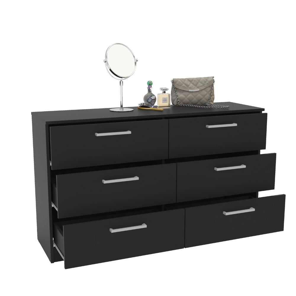 Juliette Modern 6 Drawer Double Dresser, Durable and Strong,80.23 Lb,50.20 X 14.92 X 29.25 Inches