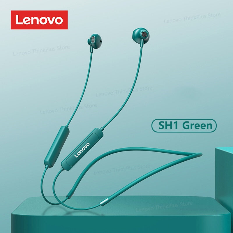 Original Lenovo SH1 Wireless Headphones Bluetooth Earphones Sport Earbuds Magnetic Neckband Headset With Microphone Earpods New