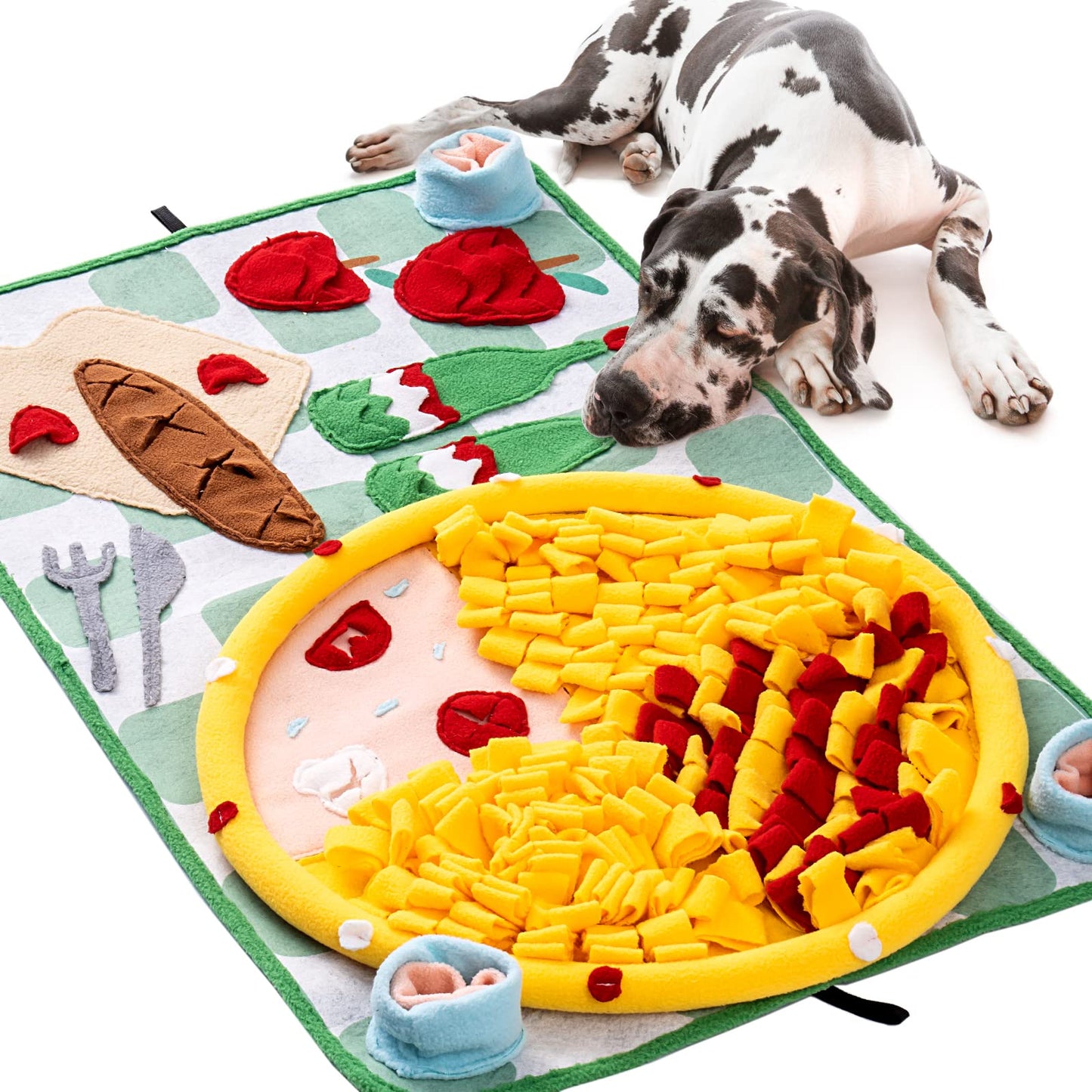 Mewoofun Snuffle Mat for Dogs Smell Training Mat Slow Eating Mat Puzzle Toys Encourages Natural Foraging Skills Great Design