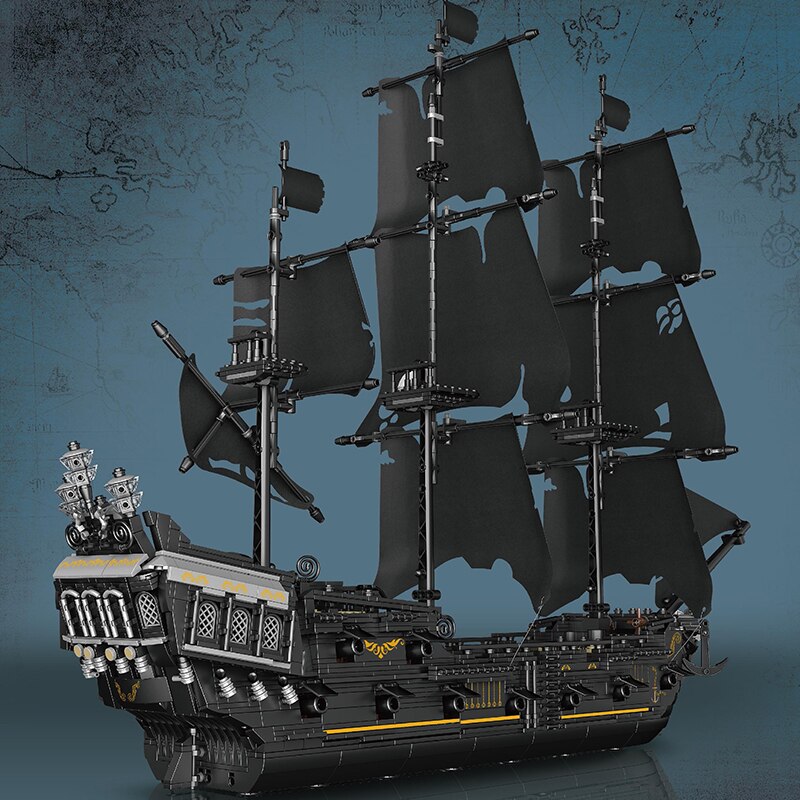 Creative Ideas 13111 Black Pearl MOC Pirate Ship 2868PCS Building Blocks Sailboat Model Set Bricks Toyst Kits Kids Gift