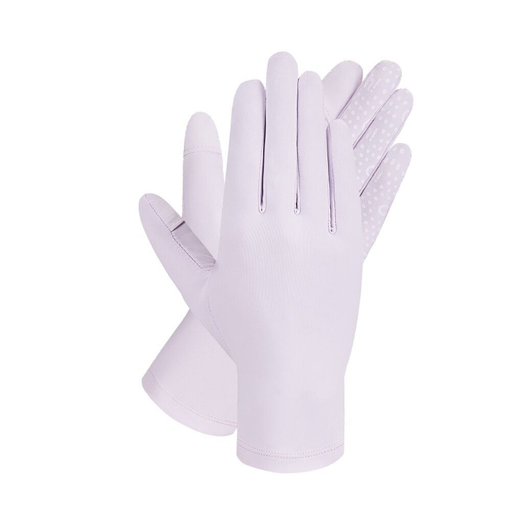 OhSunny Cycling Gloves Summer Unisex Anti-ultraviolet UPF1000+ Sunscreen Opened Fingertip Driving Gloves Non-slip Touch Screen