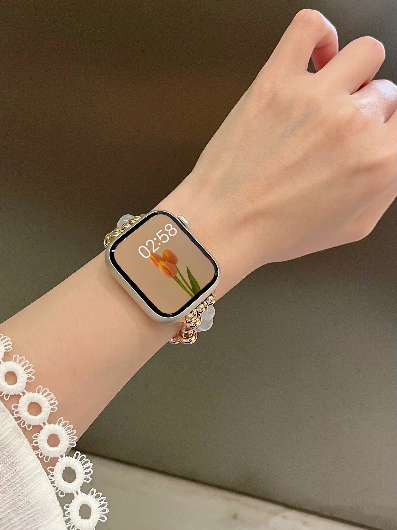 Luxury Agate Strap For Apple Watch 8 41mm 38 40mm Ultra 49mm Women Band for iWatch 8 7 6 5 4se 45mm 42 44mm Transparent Bracelet