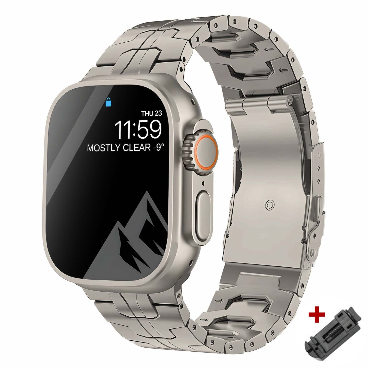 Titanium Band For Apple Watch Ultra 49mm Series 45 41mm Men Business Bracelet 40 42 44mm Luxury Strap for Iwatch 8 7 6 5 se 4 3