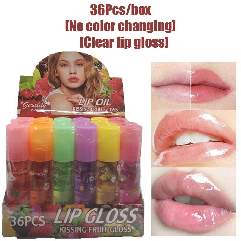 Lip Oil Clear Gloss 24/36pcs Bulk Vitamin E Lip Glaze Lipstick Wholesale Lipgloss Liquid Lip Balm Free Shipping Shine Lip Care