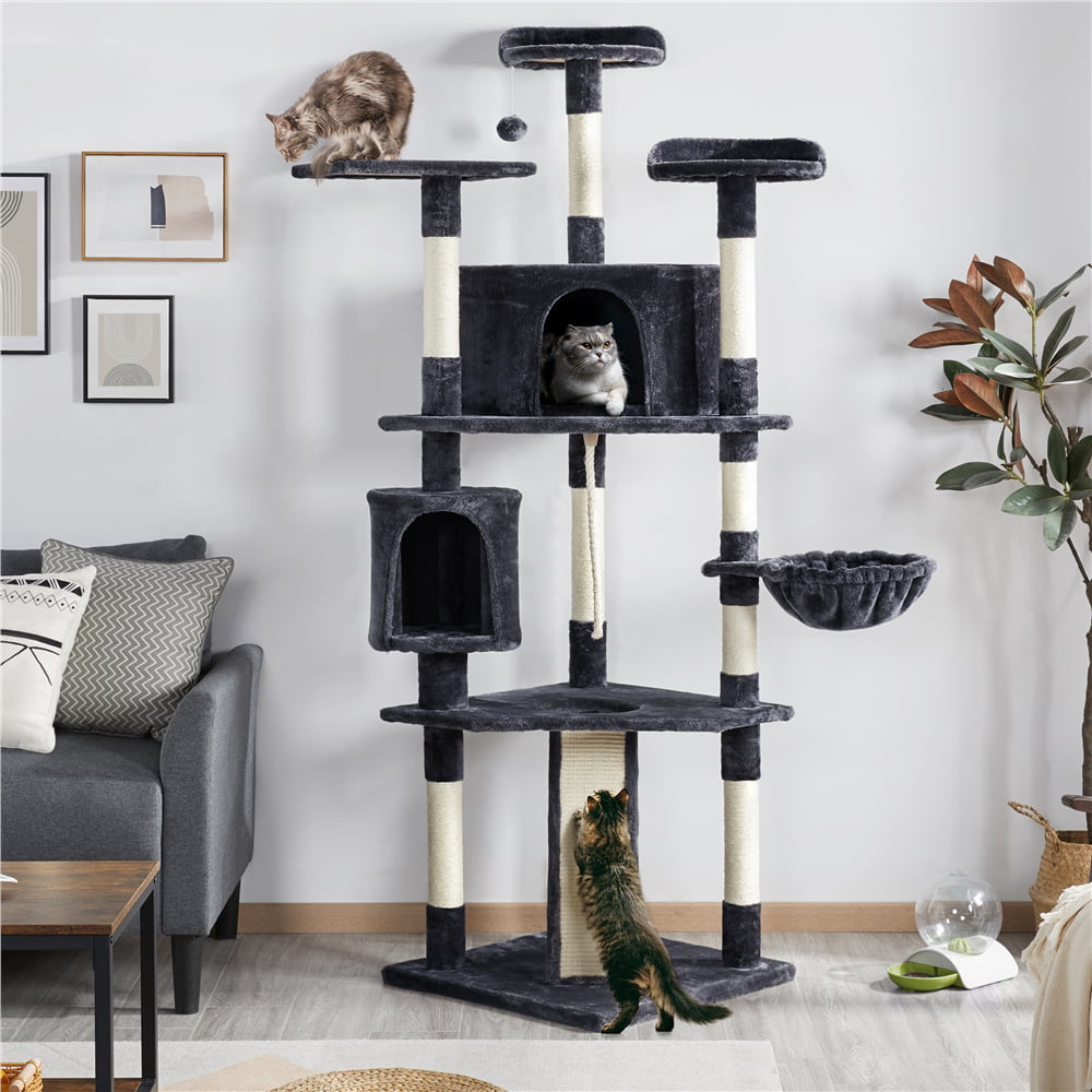 79&quot; Multilevel Cat Tree Tower with Scratching Posts, Cat Supplies, Cat Climbing Frame,  So That Cats Can Play Happily At Home