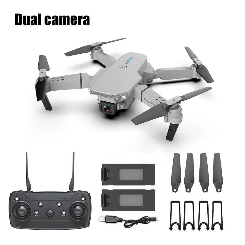 New Quadcopter E88 Pro WIFI FPV Drone With Wide Angle Camera Height Hold RC Foldable ,Can Be Controlled By Mobile APP,Boys Toy,g