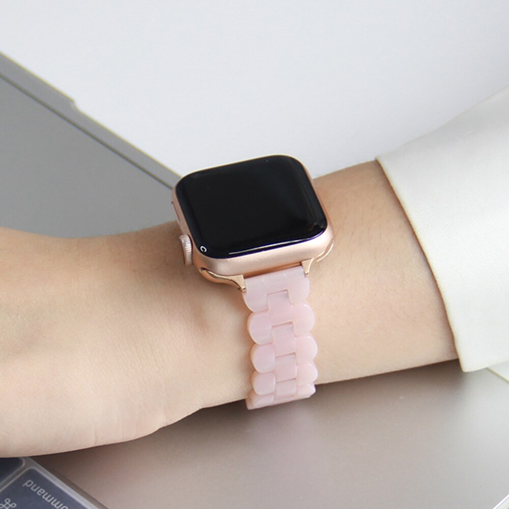 Transparent resin slim strap for iwatch Ultra 49mm 6 series 5 4 44 40mm for apple watch band 7 8 41 45mm 42 38mm lady bracelet