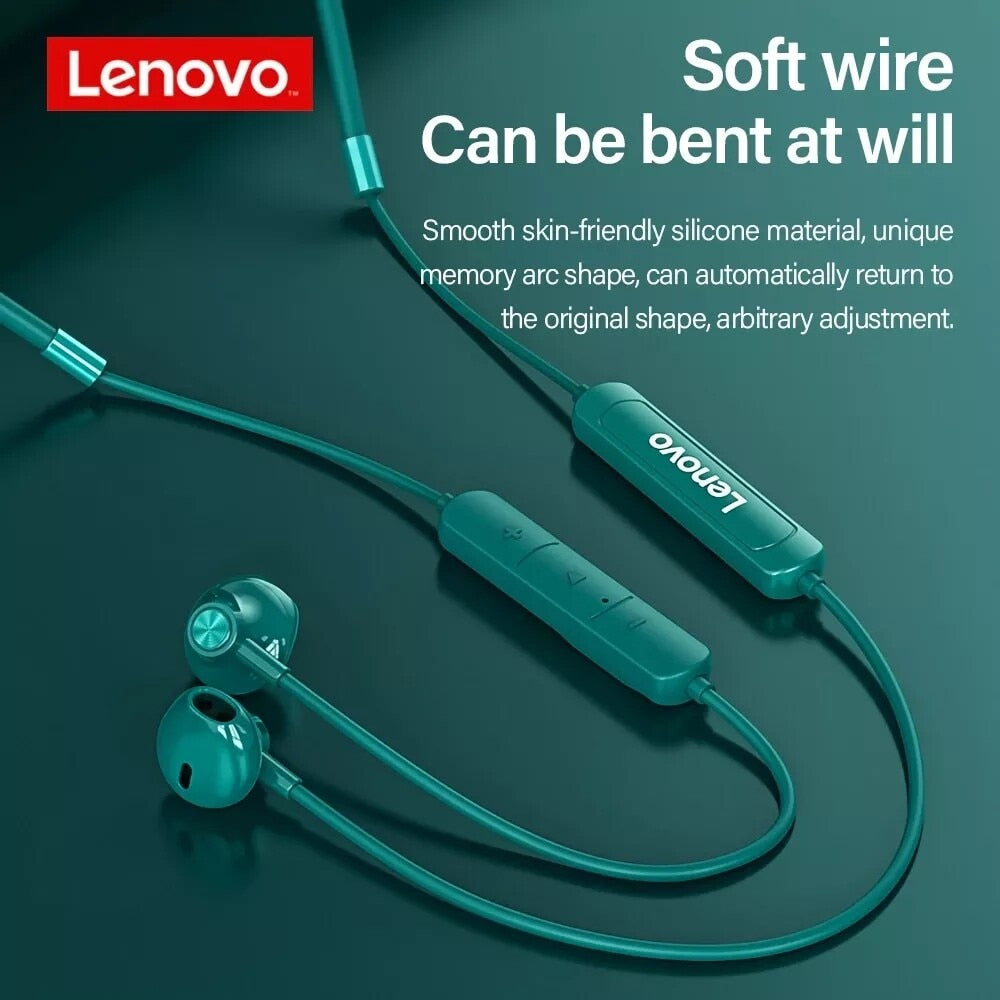 Original Lenovo SH1 Wireless Headphones Bluetooth Earphones Sport Earbuds Magnetic Neckband Headset With Microphone Earpods New