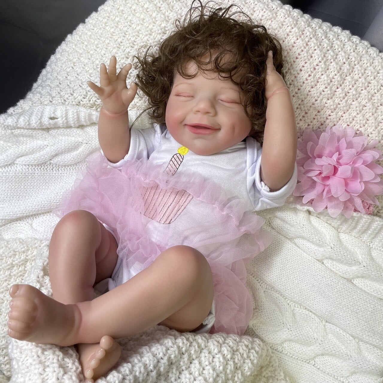 50cm New Arrival April Reborn Doll Reborn Simulation Reborn Baby April Real Baby Cry Babies Doll Love Dolls Silicone Vinyl Doll