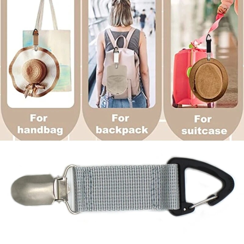 Hat Clip For Traveling Hanging on Bag Handbag Backpack Luggage for Kids Adults Outdoor Tools Travel Beach Accessories