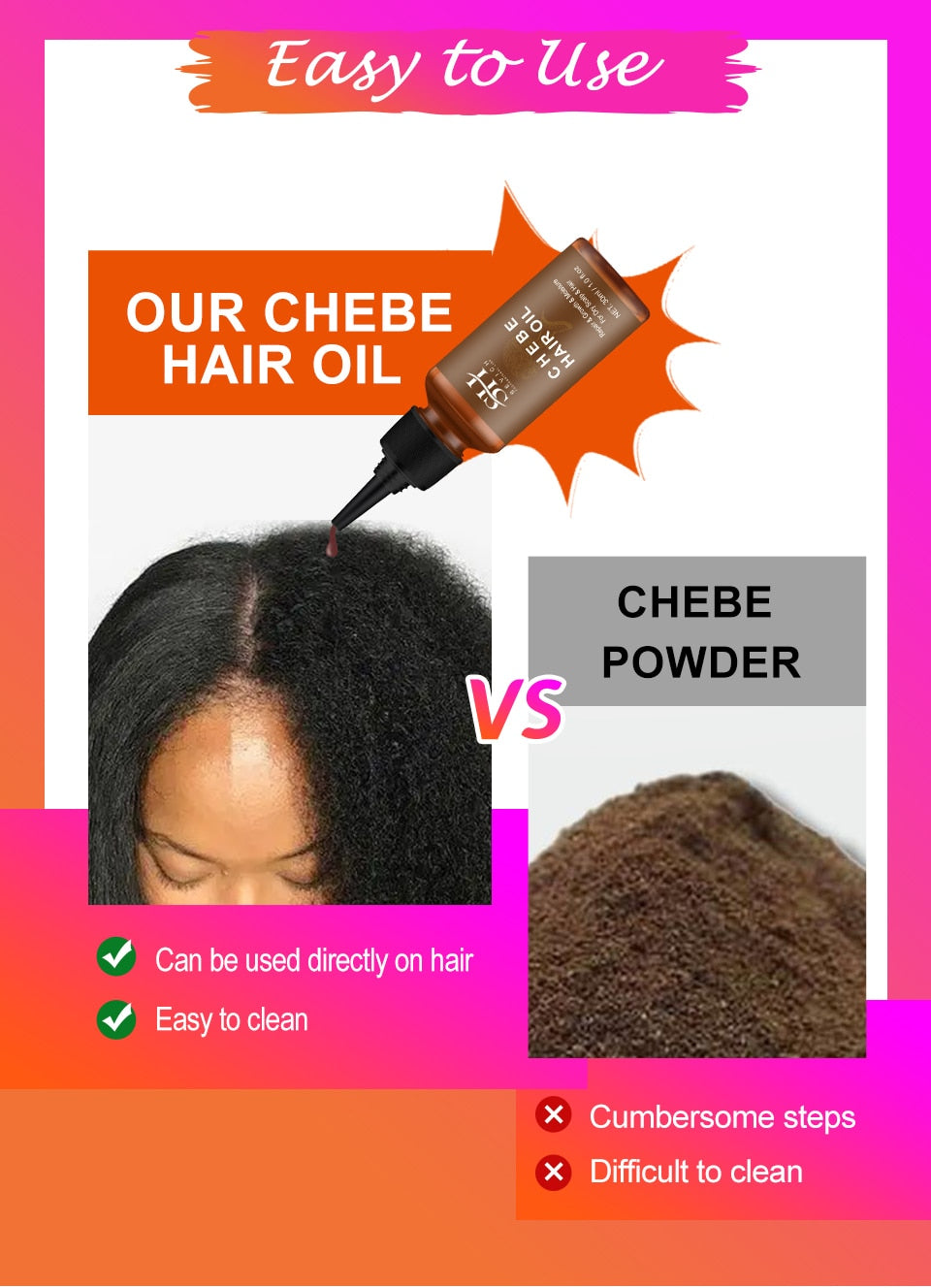 Africa Crazy Chebe Hair Growth Set  Fast Growing Hair Edges Beauty Hair Care Prevent Hair Loss Products Sevich