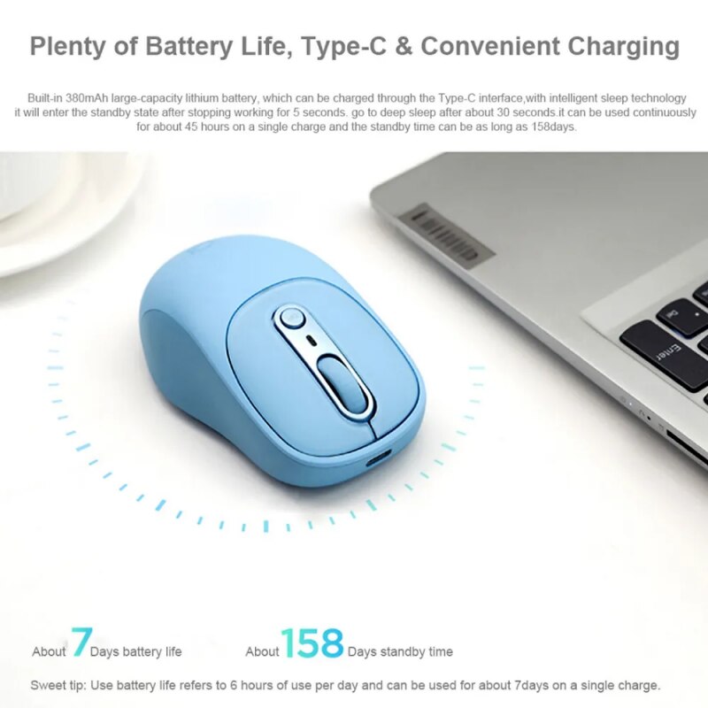 Lenovo Xiaoxin PLUS Bluetooth Mouse Silent Portable Wireless Mouse 3.0/5.0 380mah Ergonomic Design Office Gaming Mouse