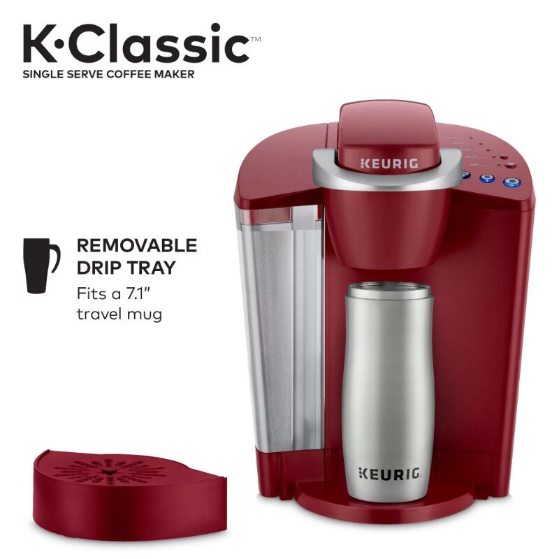 Keurig K-Classic Single Serve K-Cup Pod Coffee Maker, Rhubarb