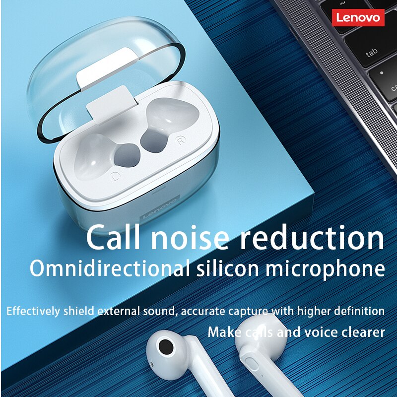 Original Lenovo XT96 Headphone TWS Wireless Bluetooth Headset Touch Control Transparent Earphone HD Call With Dual Mic Earbuds