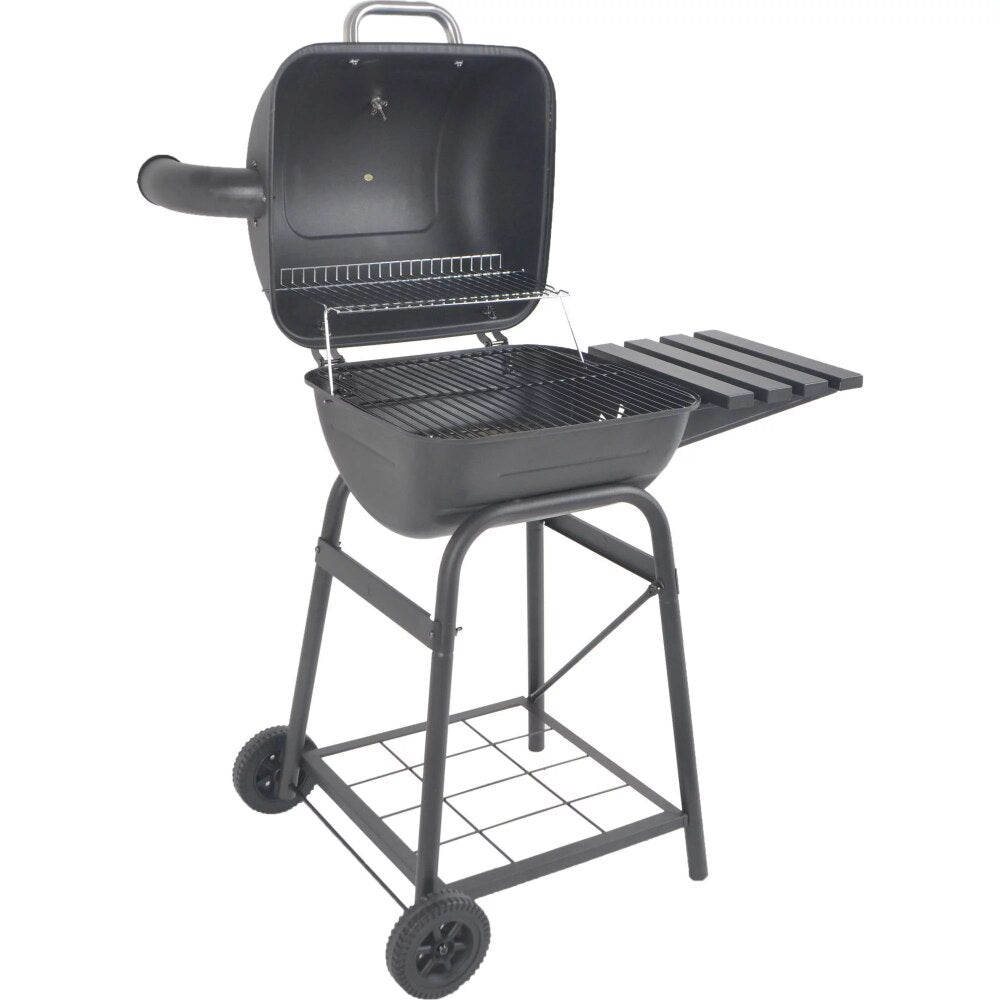 RevoAce 26&quot; Mini Barrel Charcoal Grill with Side Shelf, Black, CBC1760W portable grill