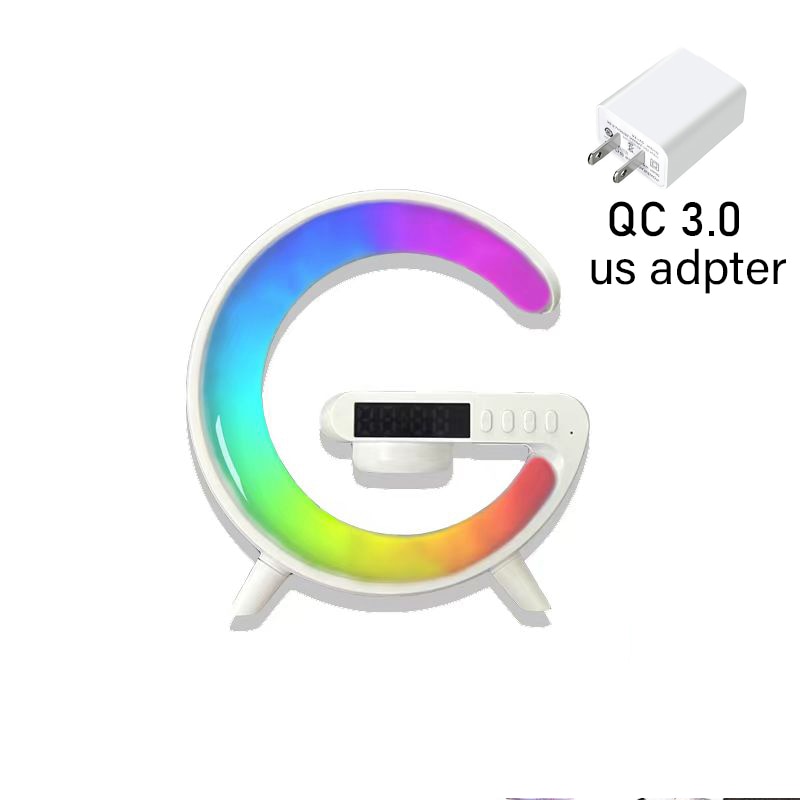 Alarm Clock Speaker Bluetooth 15W Wireless Charger Subfoofer Music Home Decor G Styling Smart Lamps Gifts for Girl Friend Child