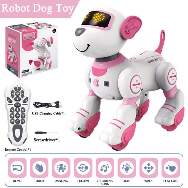 Robot Dog Remote Control Magic Pet Dog Toy Intelligent Touch Remote Control Stunt Walking Dancing Electric Pet Dog