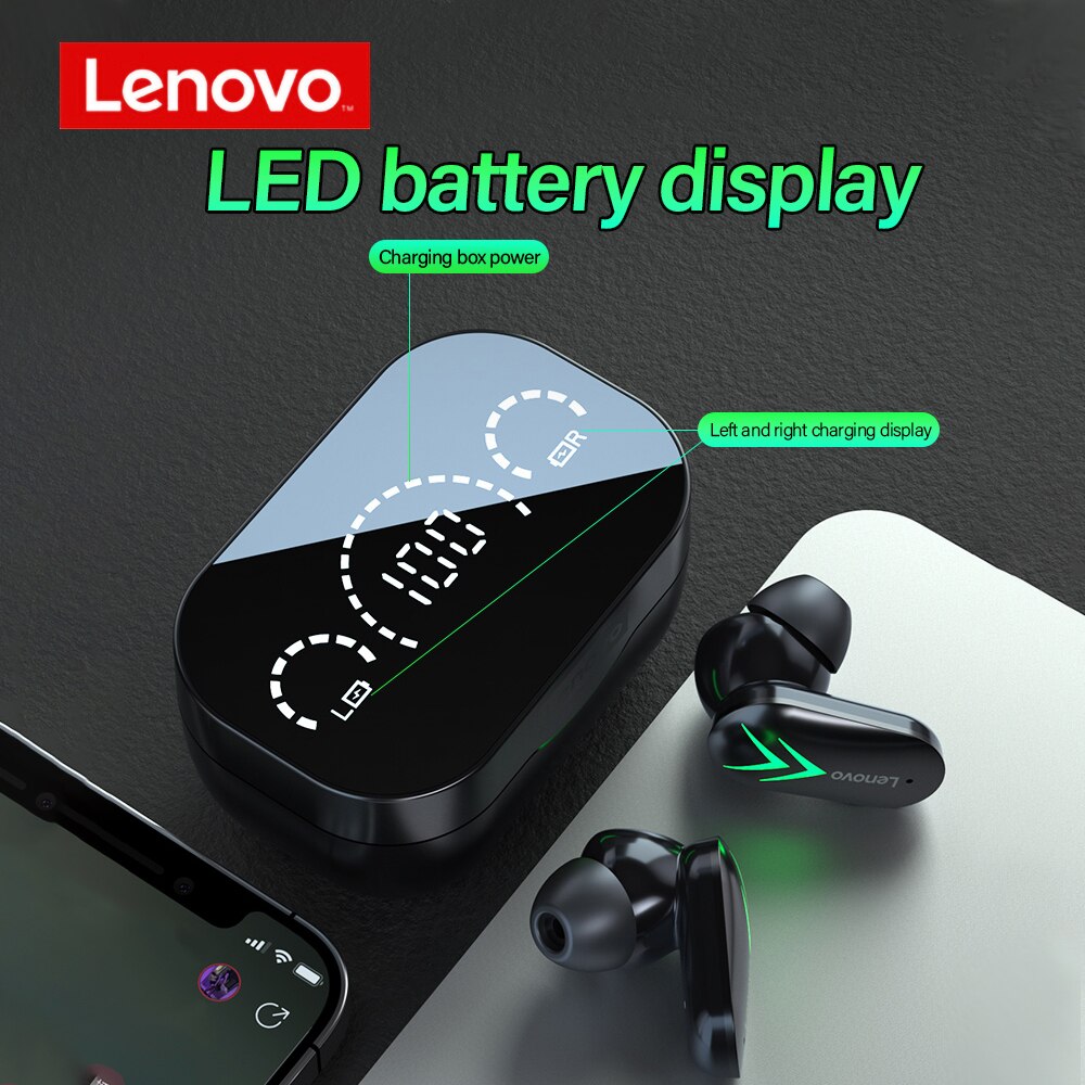 Lenovo XT82 Wireless Bluetooth Headset Mini Game Gaming Power Display Super Long Battery Life Eat Chicken Without Delay