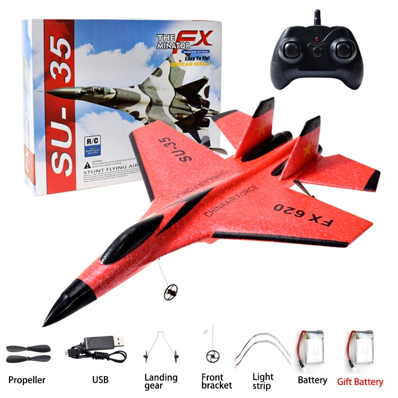 RC Foam Aircraft SU-35 Plane 2.4G Radio Control Glider Remote Control Fighter Plane Glider Airplane Foam Boys Toys for Children