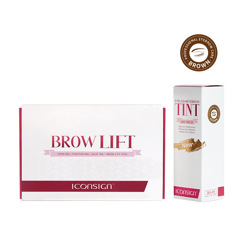 New ICONSIGN Brow Lift Kit and Eyelash Eyebrow Dye Tint Combo Brow Perm Brow Dye Brow Tattoo Cream Eye Makeup Tools Dropshipping