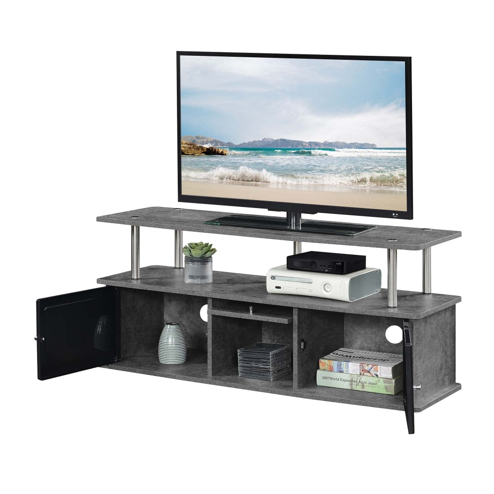 Convenience Concepts Designs2Go TV Stand with 3 Cabinets for TVs up to 50&quot;, Cement