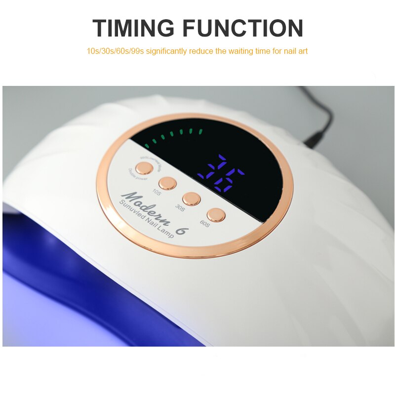 54/150/280W UV LED Nail Lamp Nail Dryer For Manicure Drying All Nail Polish With 10/30/60/90S Timer Auto Sensor Led Time Display