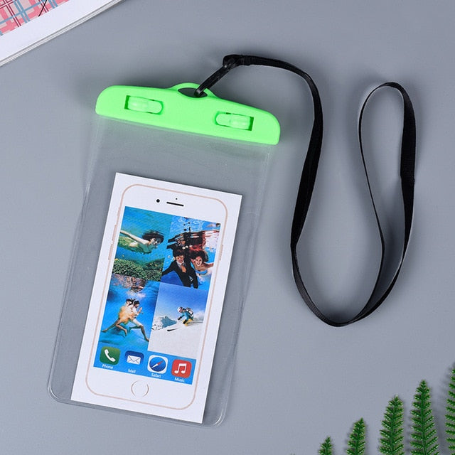 Universal Mobile Phone Transparent Waterproof Bag Three-Layer Sealed Drifting Beach Fishing Underwater 6 inch Swimming Dry Bag